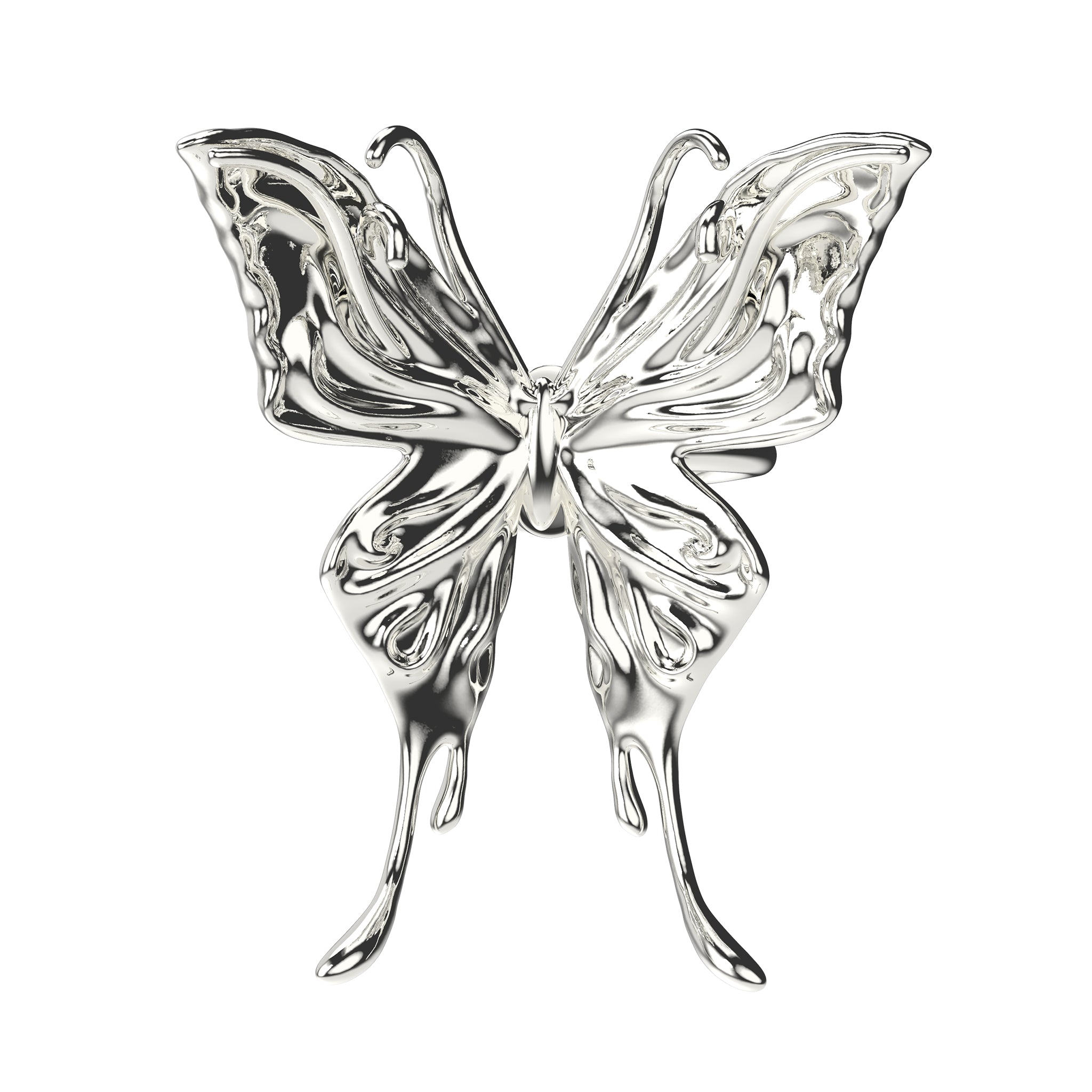 Ripple/  Liquefied Butterfly Knuckle Ring mysite