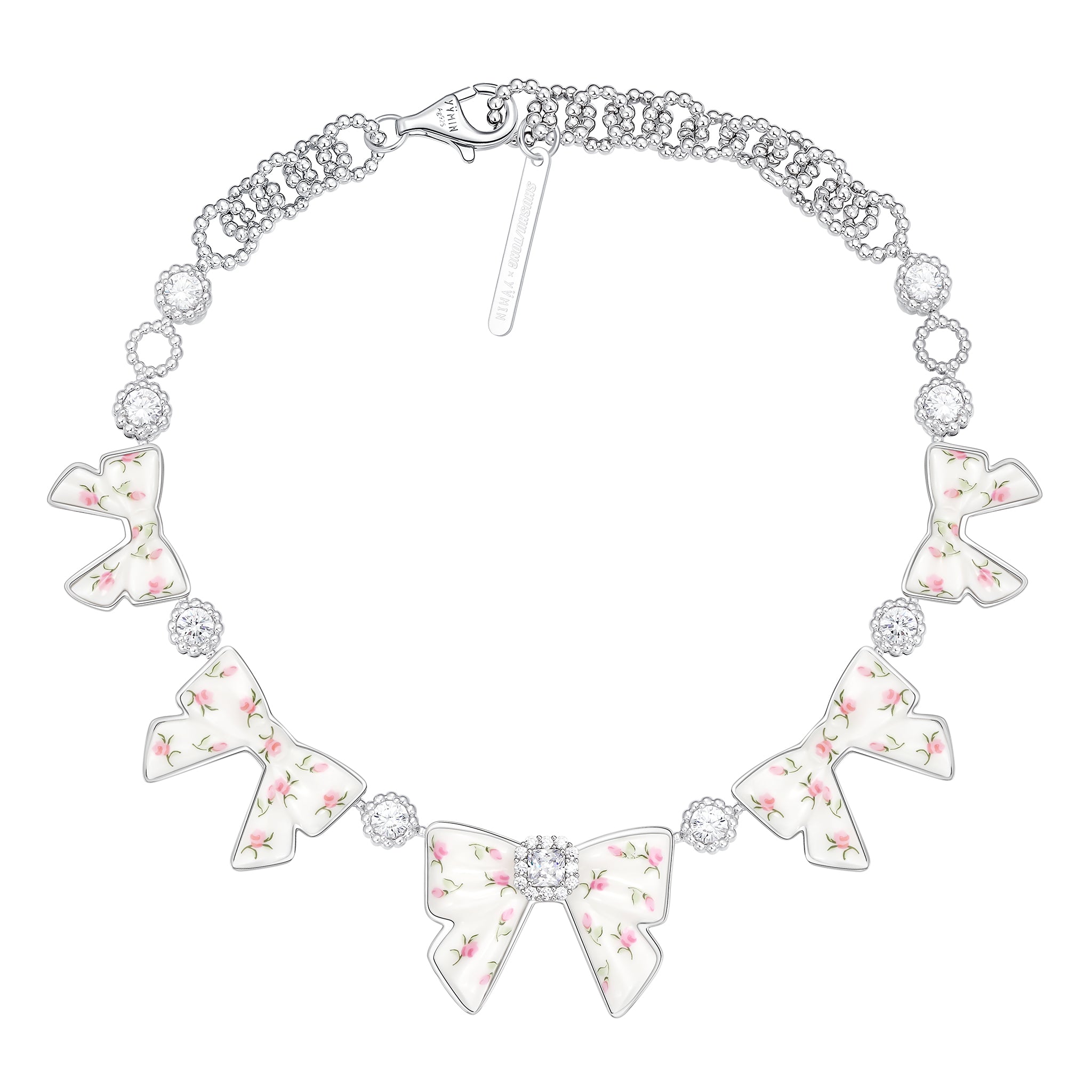 YVMIN X SHUSHUTONG / Ceramic Bowknot Gemstone Necklace mysite