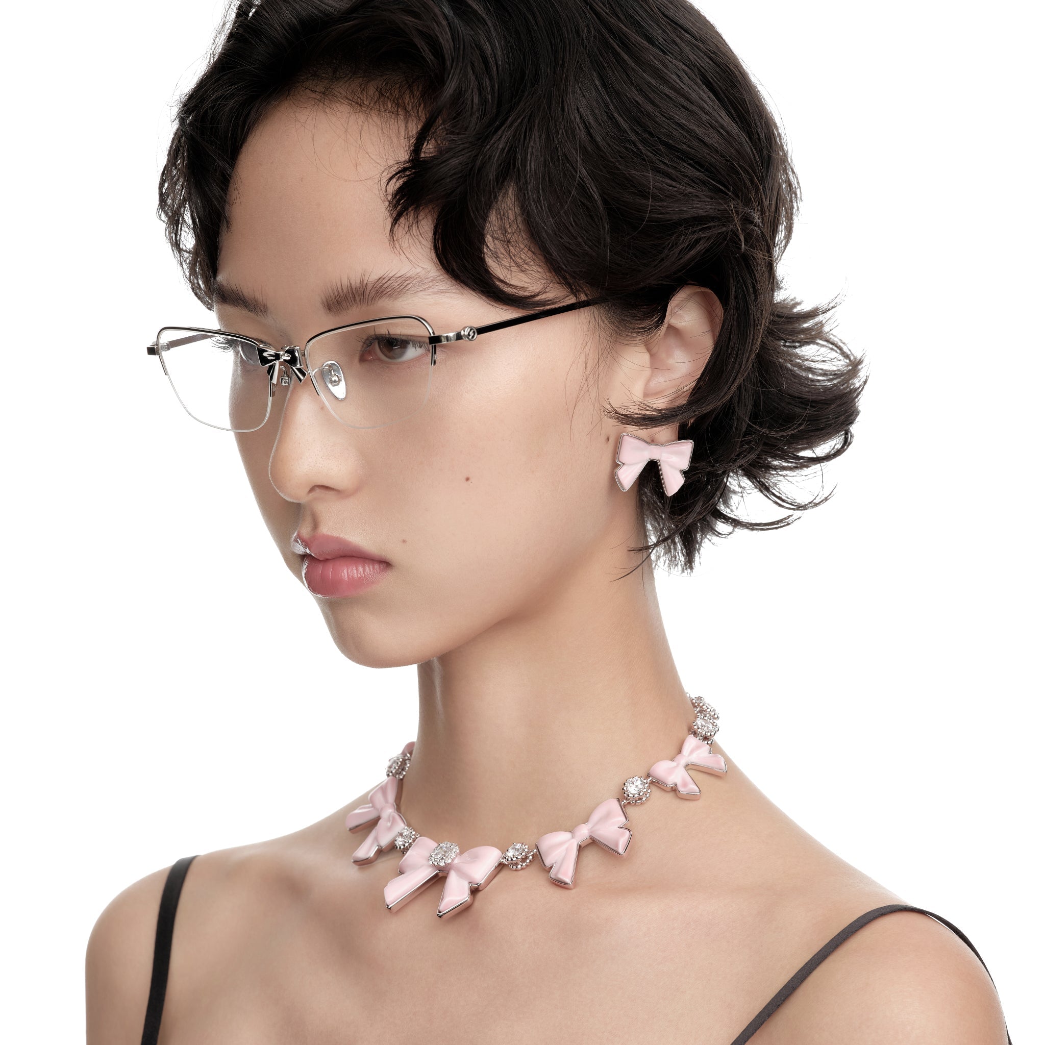 YVMIN X SHUSHUTONG / Ceramic Bowknot Gemstone Necklace mysite