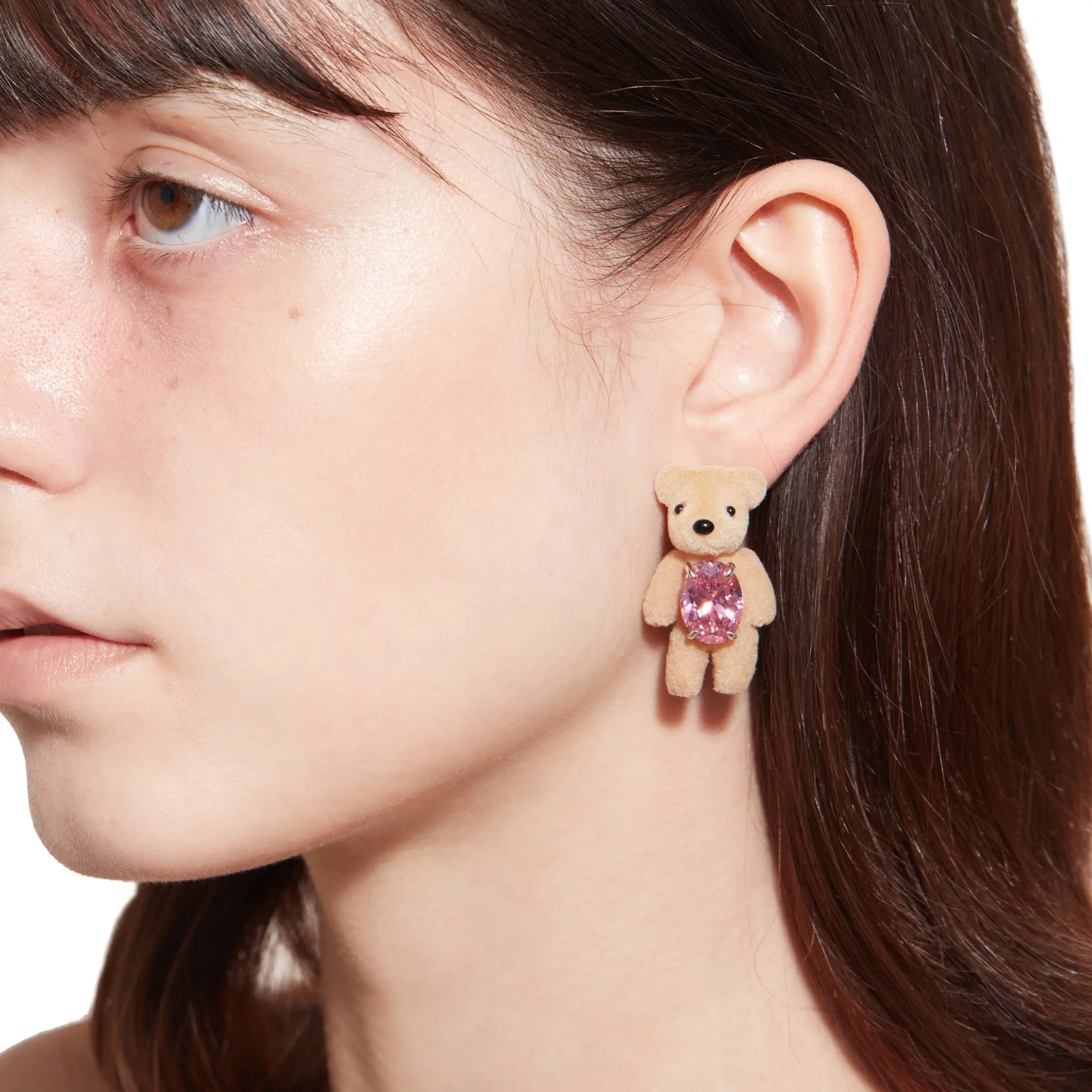 Paradise / Flocked Bear Gemstone Earring mysite
