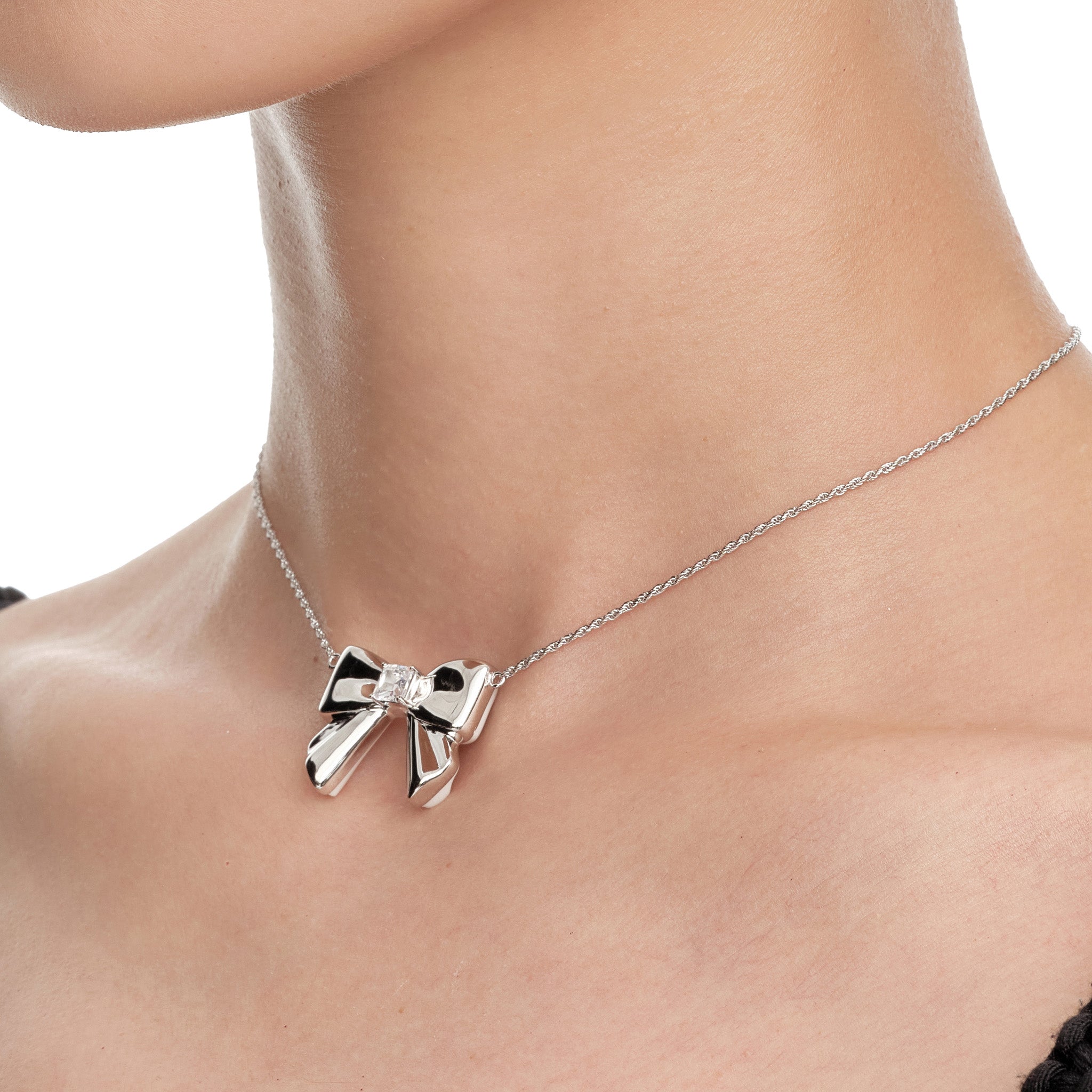 YVMIN X SHUSHUTONG / Double Side Ceramic Bowknot Necklace mysite