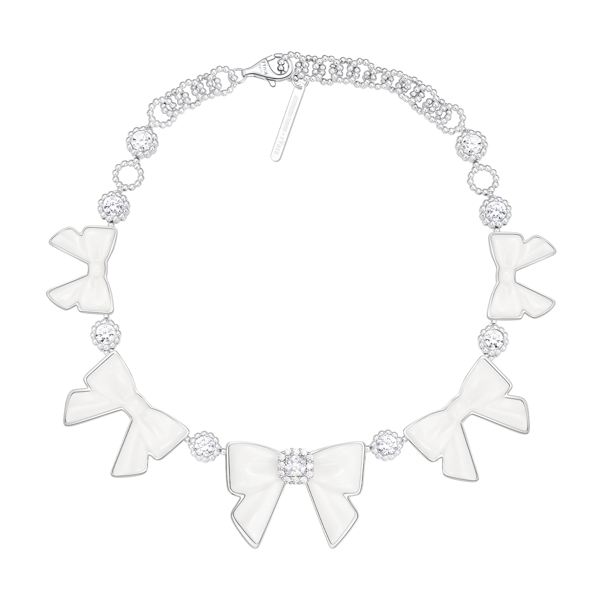 YVMIN X SHUSHUTONG / Ceramic Bowknot Gemstone Necklace mysite