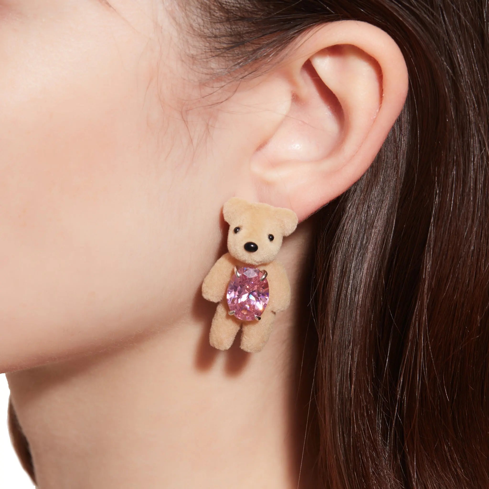 Paradise / Flocked Bear Gemstone Earring mysite