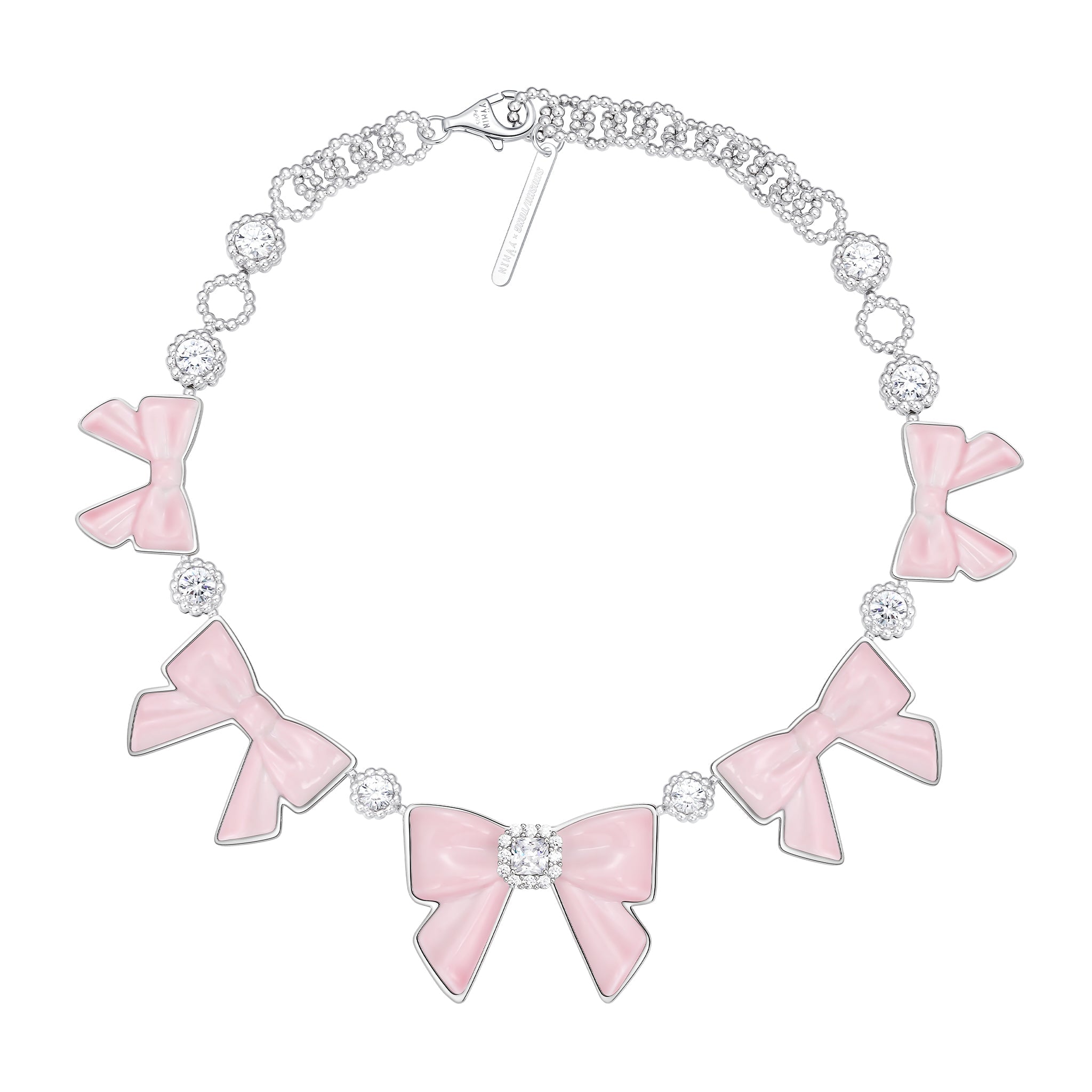 YVMIN X SHUSHUTONG / Ceramic Bowknot Gemstone Necklace mysite