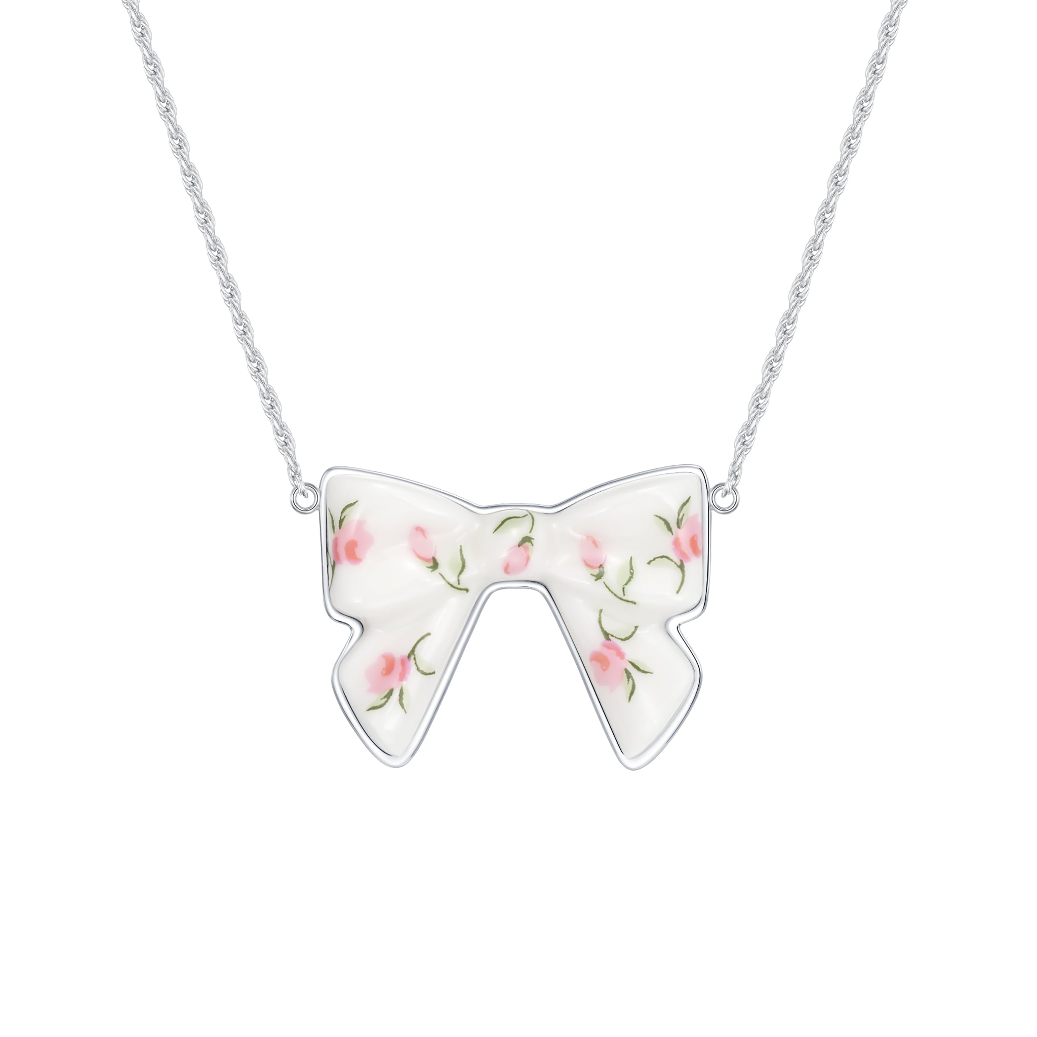 YVMIN X SHUSHUTONG / Double Side Ceramic Bowknot Necklace mysite