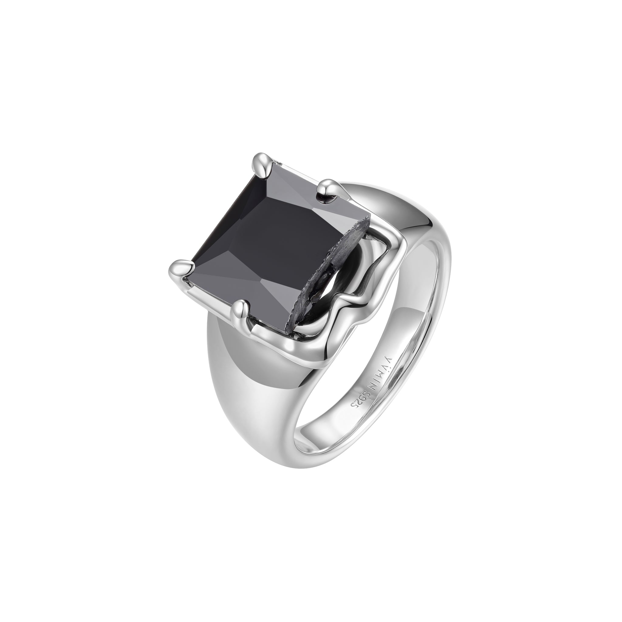 Ripple／Broken square zircon ring mysite