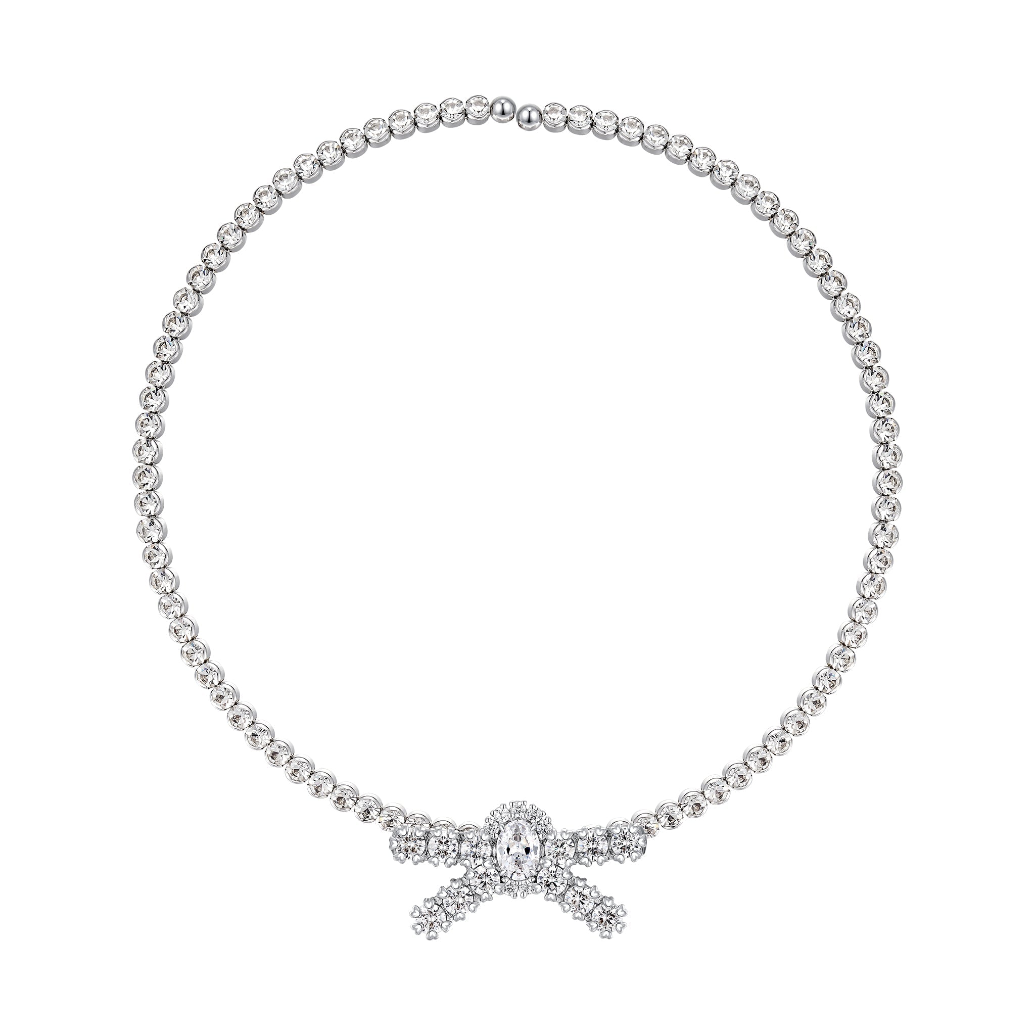 YVMIN X SHUSHUTONG / Gemstone Pave Bow Chocker mysite