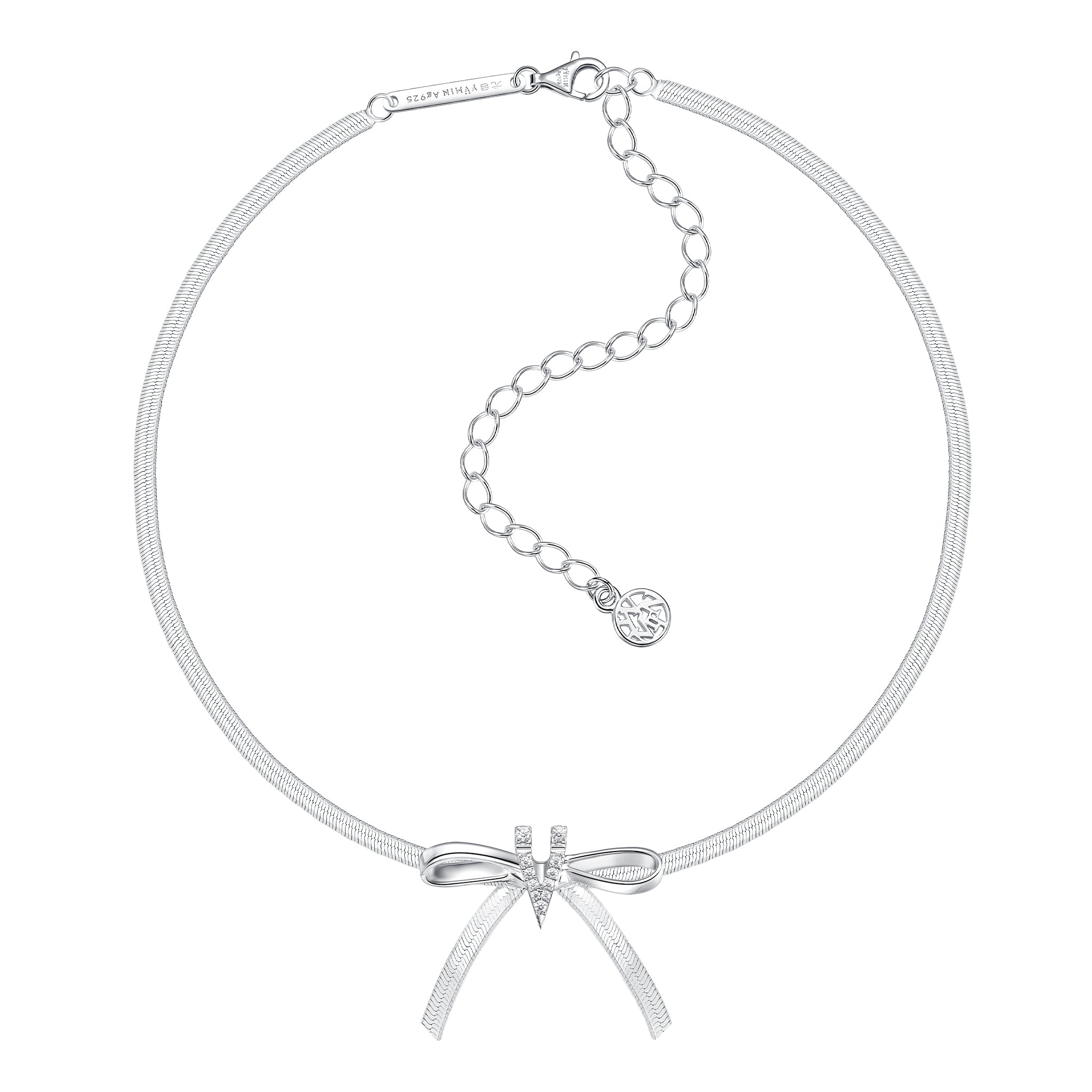 Ripple / V Bowknot Ribbon Soft Necklace mysite