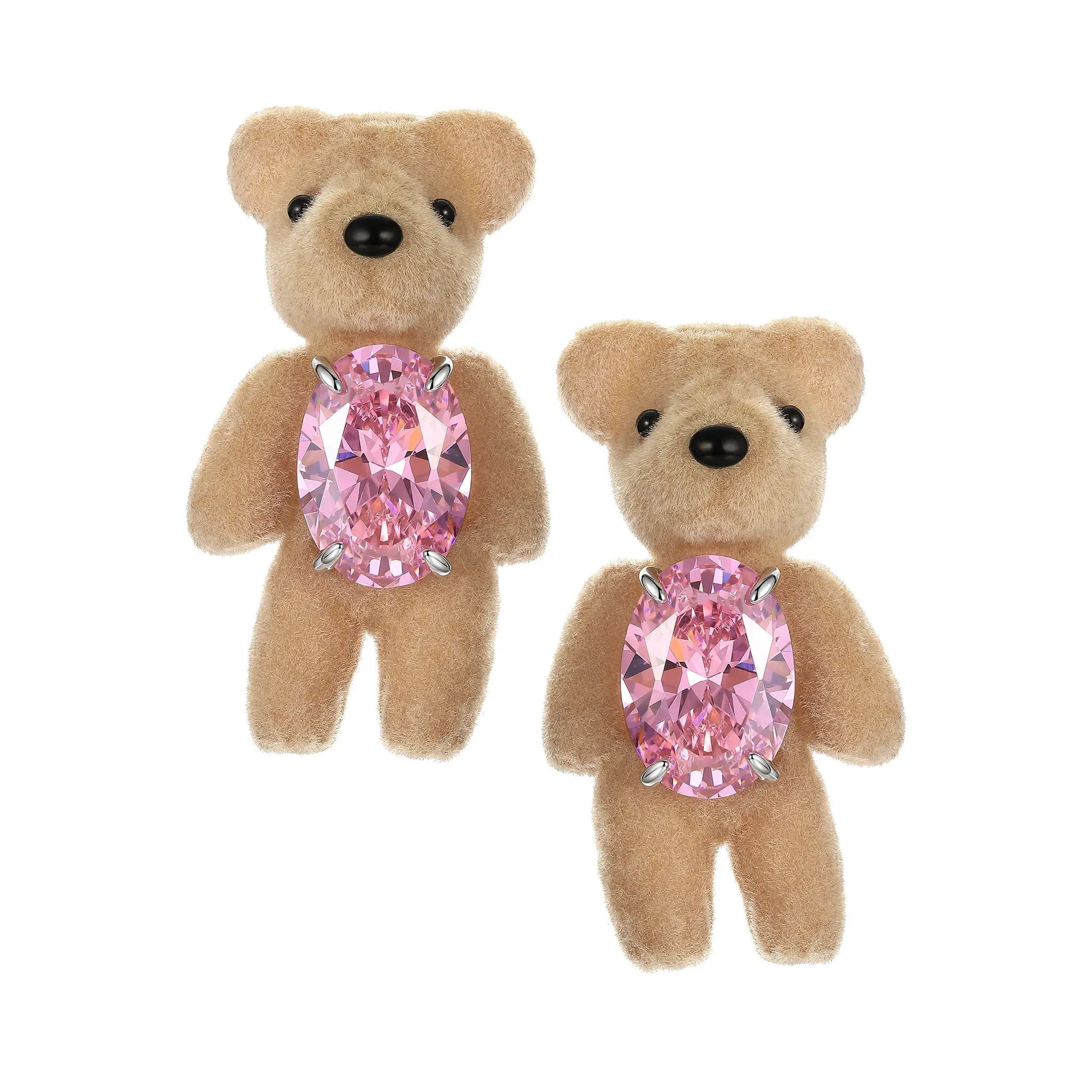 Paradise / Flocked Bear Gemstone Earring mysite